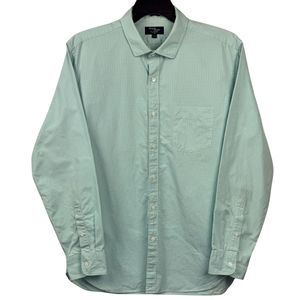 Thompson Shirtings J. Crew Shirt Men Gingham Check 80's 2-Ply XL 17-17.5 Classic